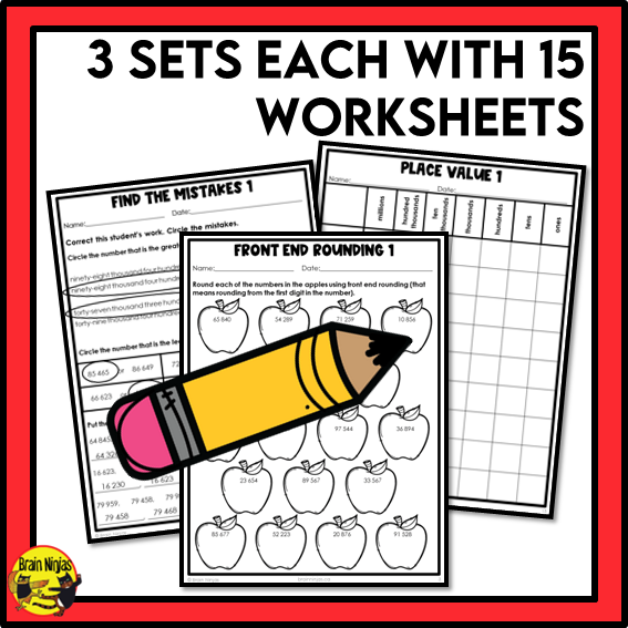 Alberta Math Curriculum Number Worksheets Bundle | Paper | Grade 5