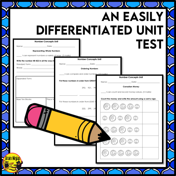 Numbers and Fractions Interactive Math Unit | Paper | Grade 3
