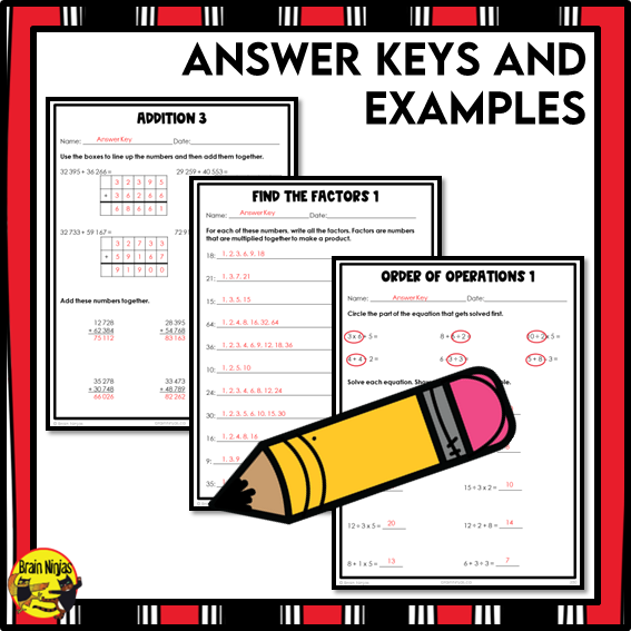Number Operations Interactive Math Unit | Paper | Grade 4 Grade 5