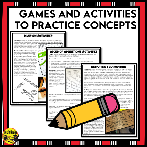 Number Operations Interactive Math Unit | Paper | Grade 4 Grade 5