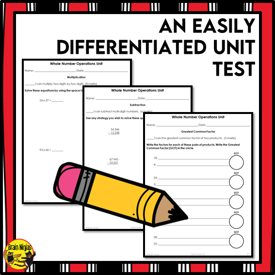 Number Operations Interactive Math Unit | Paper | Grade 4 Grade 5