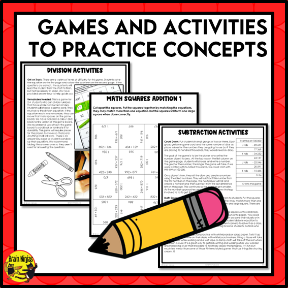 Number Operations Interactive Math Unit | Paper | Grade 4