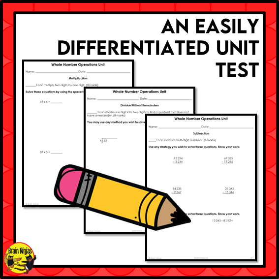 Number Operations Interactive Math Unit | Paper | Grade 4