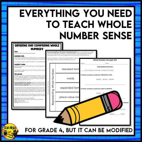 Number Concepts Interactive Math Unit | Paper | Grade 4