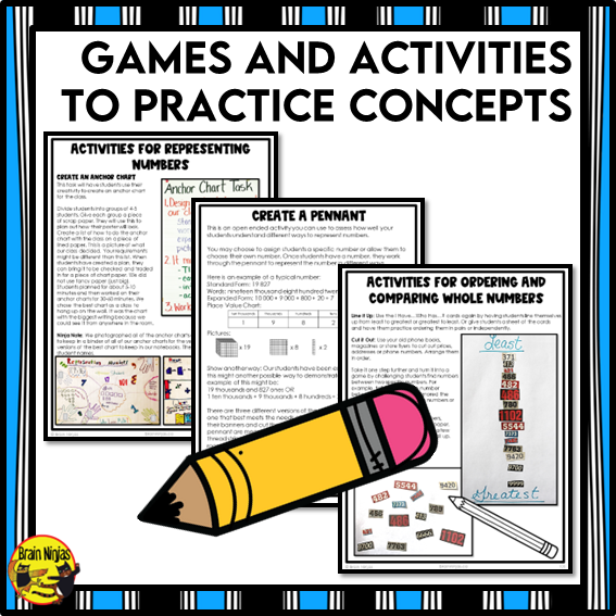 Number Interactive Math Unit | Paper | Grade 4 Grade 5