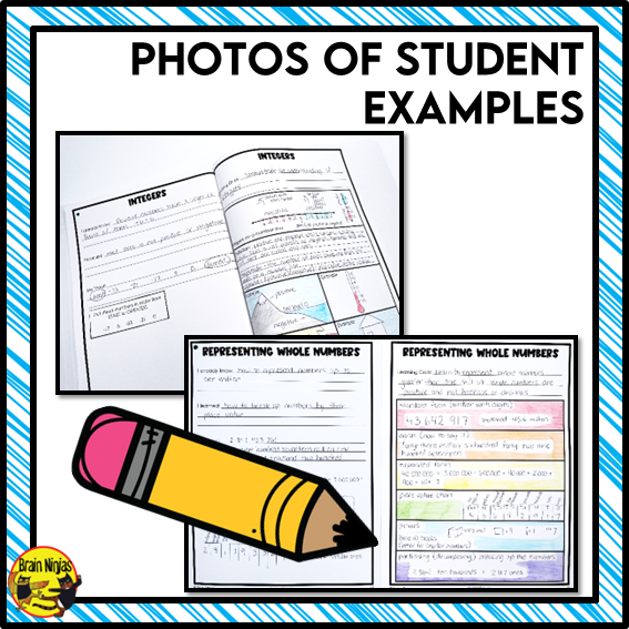 Numbers and Integers Interactive Math Unit | Paper | Grade 5 Grade 6
