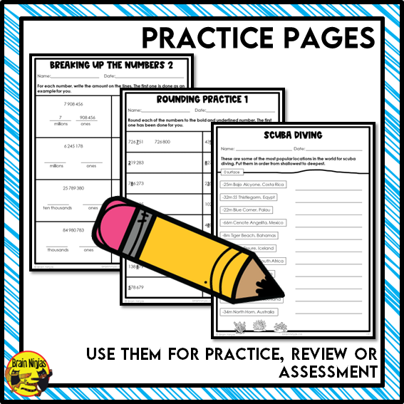 Numbers and Integers Interactive Math Unit | Paper | Grade 5 Grade 6
