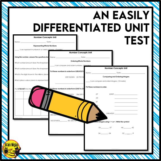 Numbers and Integers Interactive Math Unit | Paper | Grade 5 Grade 6