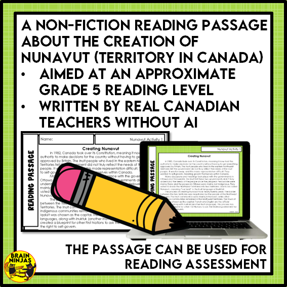 Creation of Nunavut Reading Comprehension Activities | Paper and Digital