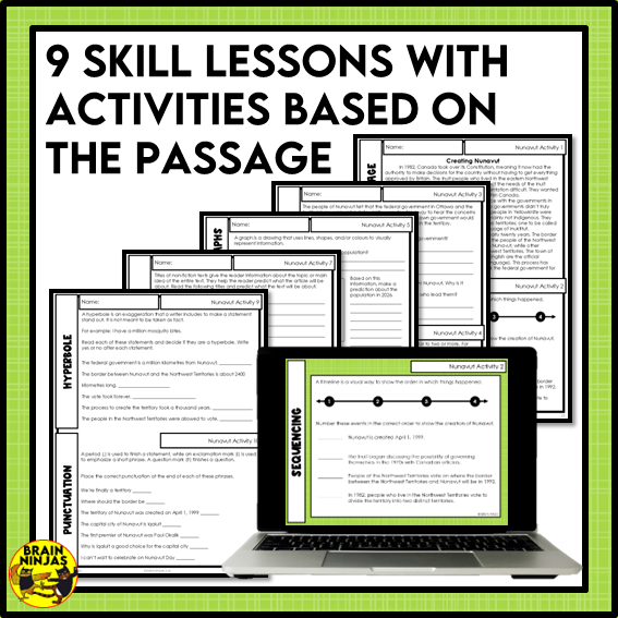 Creation of Nunavut Reading Comprehension Activities | Paper and Digital