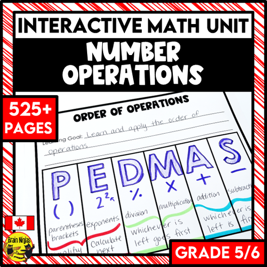 Number Operations Interactive Math Unit | Paper | Grade 5 Grade 6