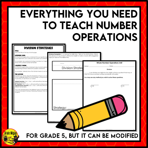 Number Operations Interactive Math Unit | Paper | Grade 5