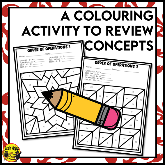Order of Operations Math Worksheets | Whole Numbers | Paper