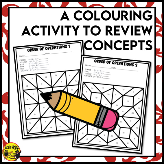 Order of Operations Math Worksheets | Whole Numbers and Parentheses | Paper
