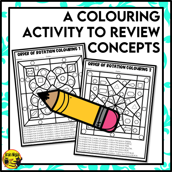 Rotational Symmetry and Order of Rotation Math Worksheets | Paper