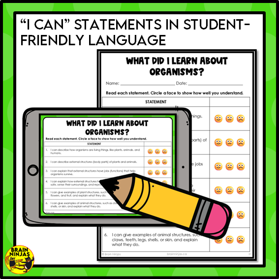 Living Organisms Structures and Functions Lesson and Activities | Digital and Paper