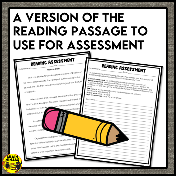 Orphan Wells Reading Comprehension Activities | Paper and Digital