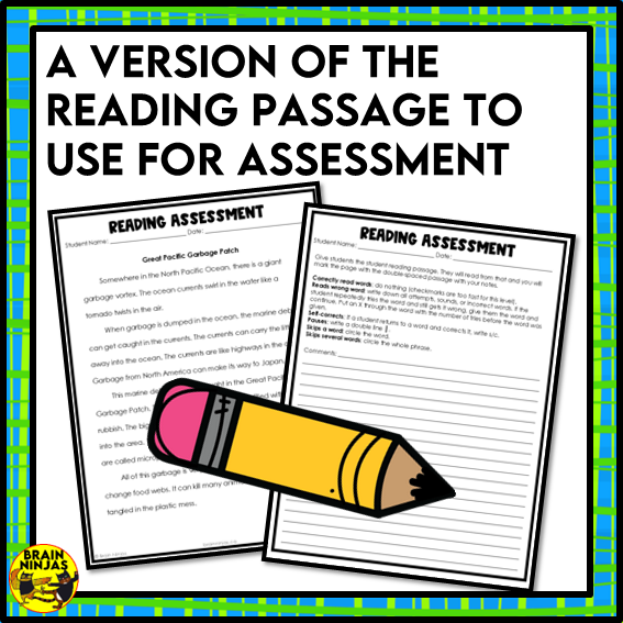 Pacific Garbage Patch Reading Comprehension Activities | Paper and Digital