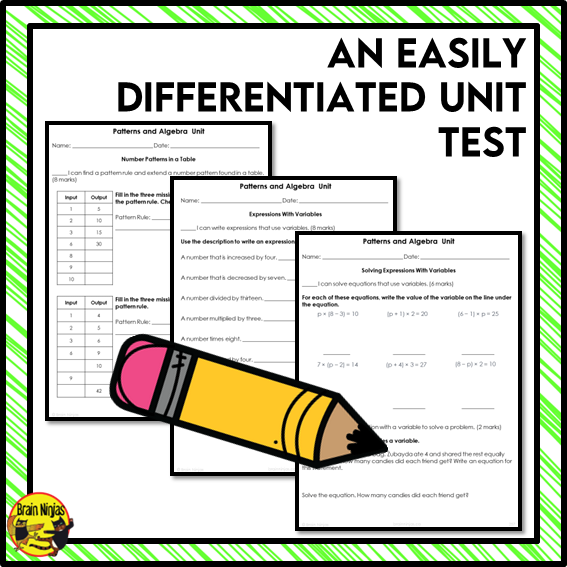 Patterns and Algebra Interactive Math Unit | Paper | Grade 5 Grade 6