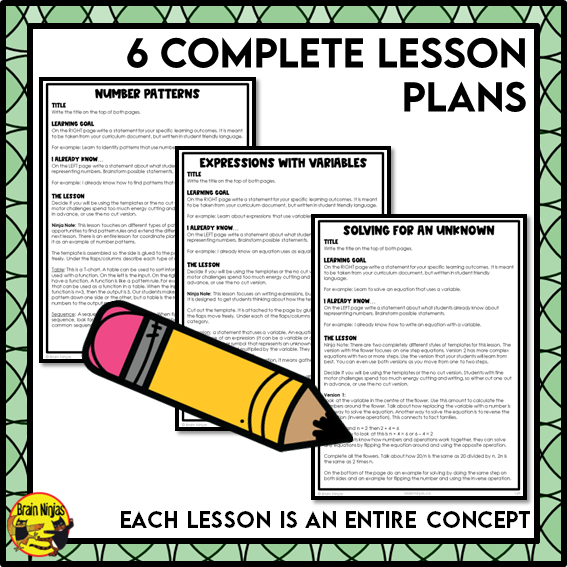 Patterns and Algebra Interactive Math Unit | Paper | Grade 6