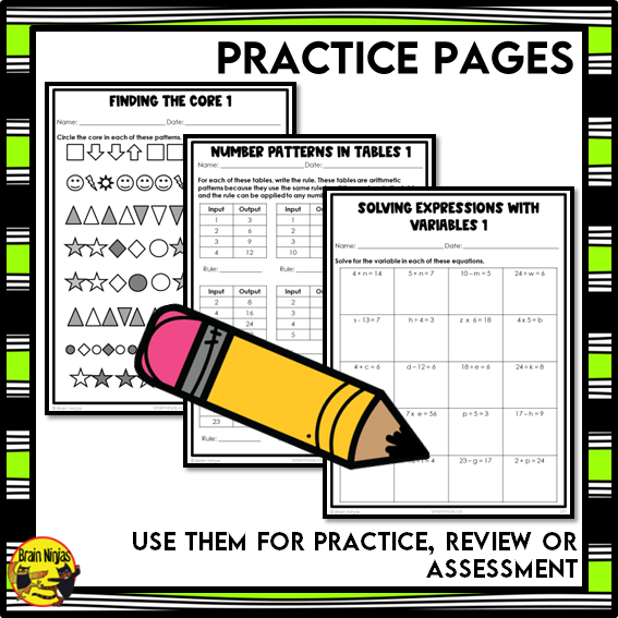 Patterns and Algebra Interactive Math Unit | Paper | Grade 4 Grade 5