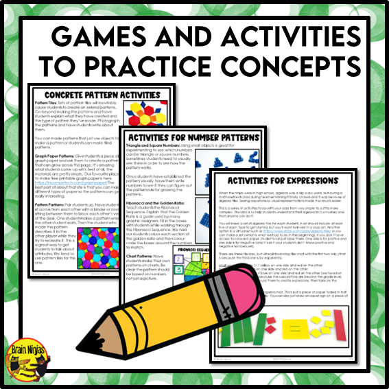 Patterns and Algebra Interactive Math Unit | Paper | Grade 5