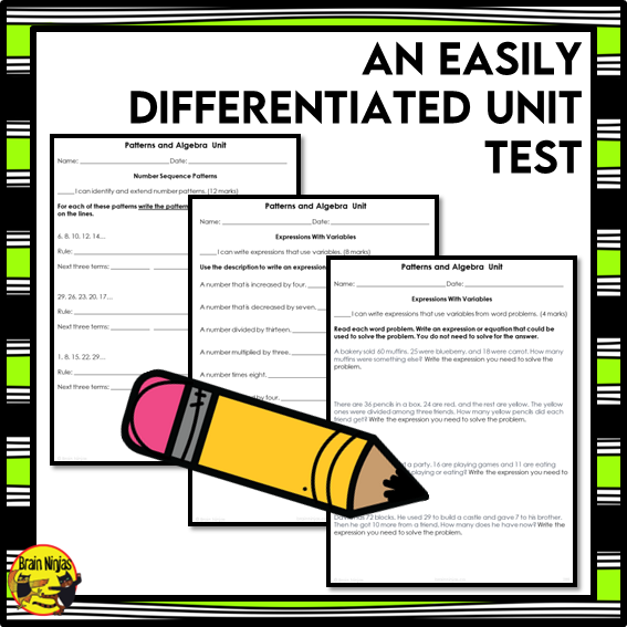 Patterns and Algebra Interactive Math Unit | Paper | Grade 4 Grade 5