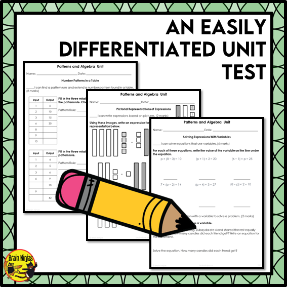 Patterns and Algebra Interactive Math Unit | Paper | Grade 6
