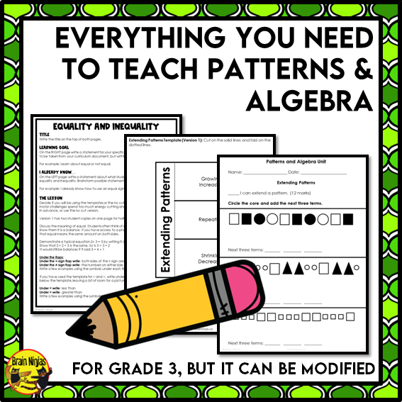 Patterns and Algebra Interactive Math Unit | Paper | Grade 3