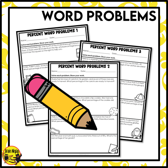 Calculating and Representing Percent Math Worksheets | Paper