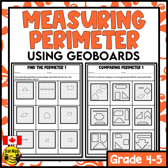 Perimeter of Regular and Irregular Polygons with Geoboards Math Worksheets | Paper