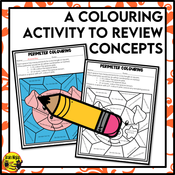 Perimeter of Regular and Irregular Polygons Math Worksheets | Paper | Metric Units | Grade 3