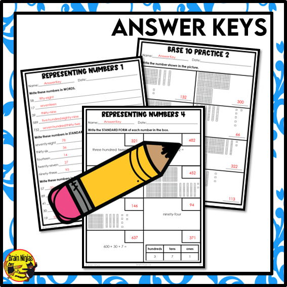 Place Value to 1000 Math Worksheets | Paper