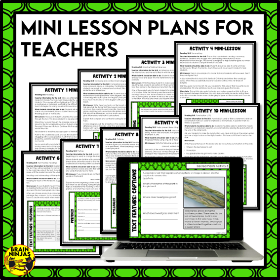 Plants Unit Reading Comprehension Activities | Paper and Digital