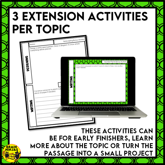 Plants Unit Reading Comprehension Activities | Paper and Digital