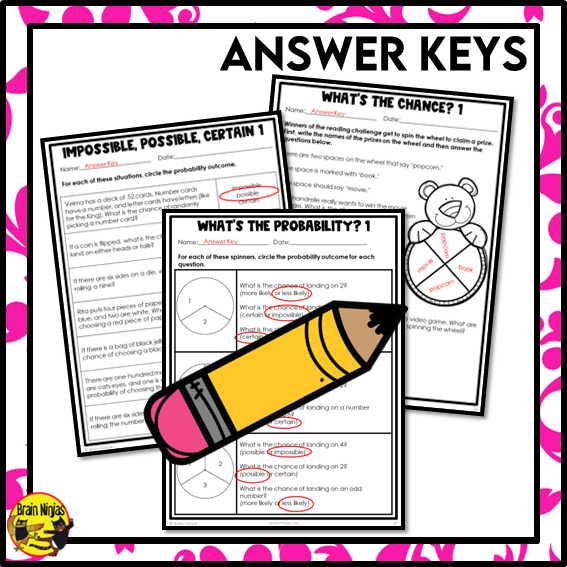 Introducing Probability Outcomes Math Worksheets | Paper | Single Event | Grade 3