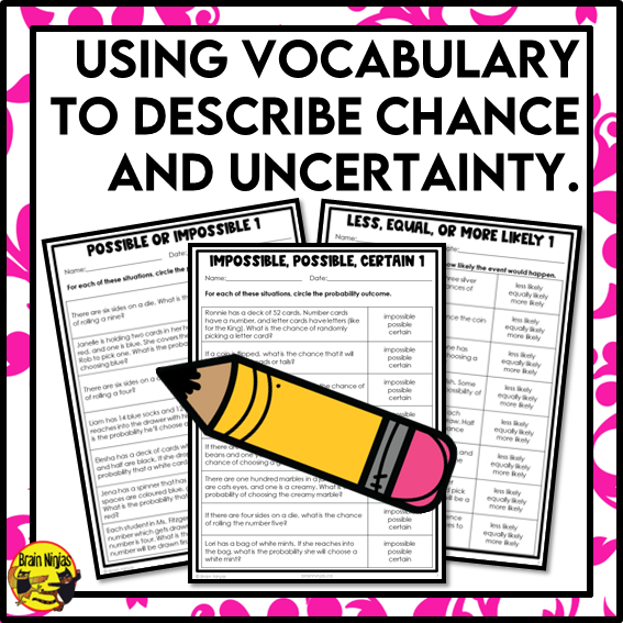 Probability Outcomes Math Worksheets | Paper | Single Event