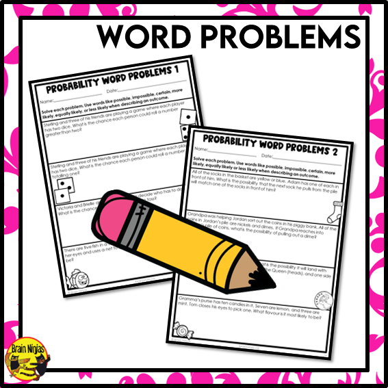 Probability Outcomes Math Worksheets | Paper | Single Event