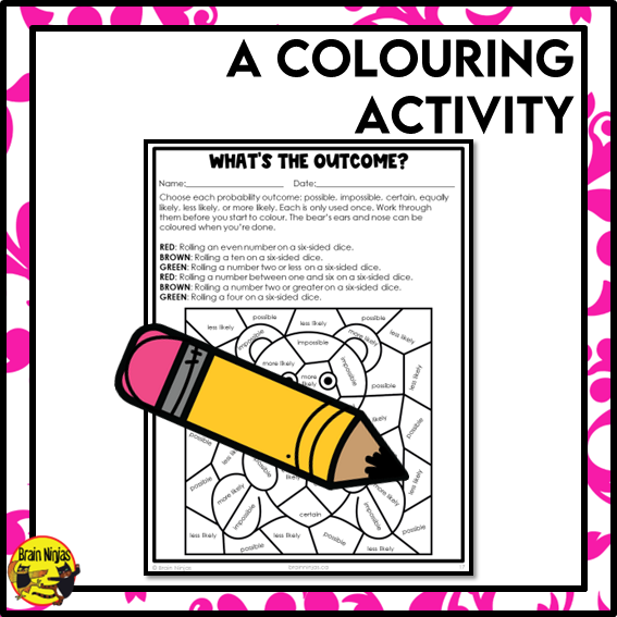 Probability Outcomes Math Worksheets | Paper | Single Event