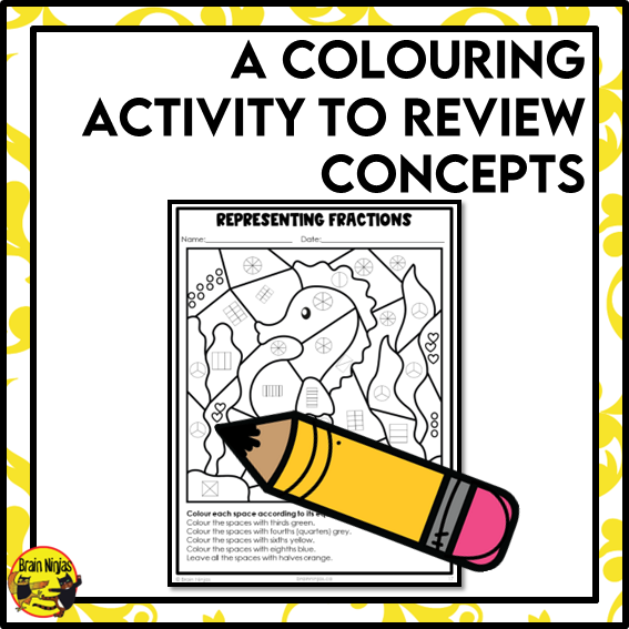 Representing Proper Fractions Math Worksheets | Paper