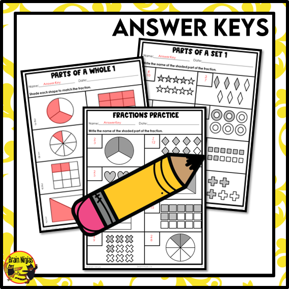 Representing Proper Fractions Math Worksheets | Paper
