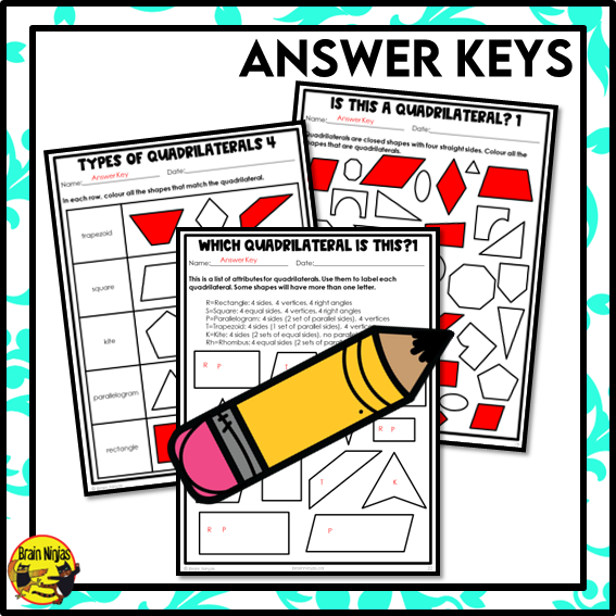 Naming Quadrilaterals Math Worksheets | Paper