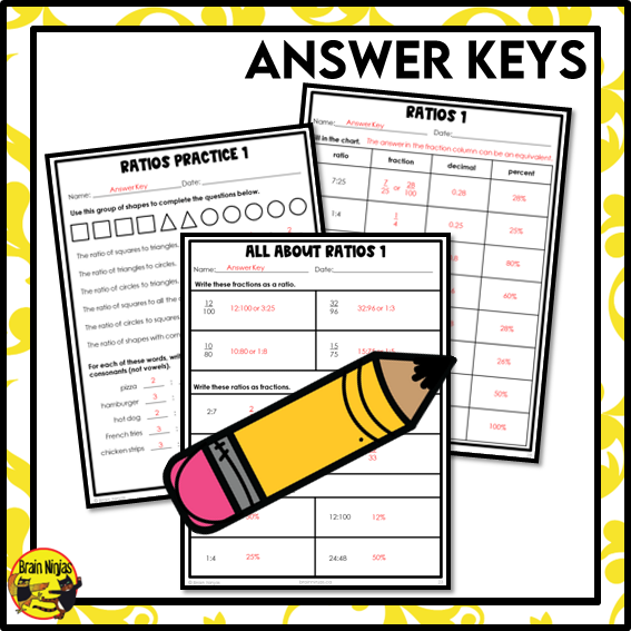 Introduction to Ratios Math Worksheets | Paper