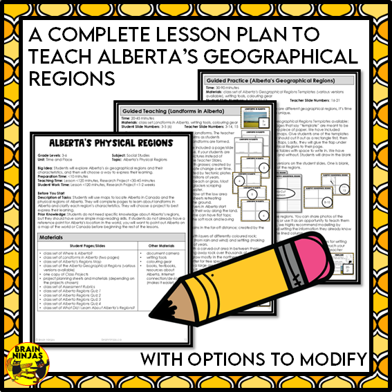 Alberta Regions Research Project Based Learning | Paper and Digital