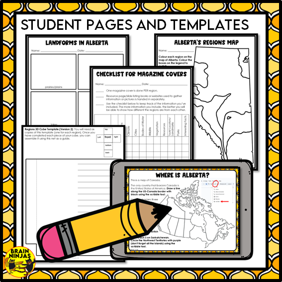 Alberta Regions Research Project Based Learning | Paper and Digital