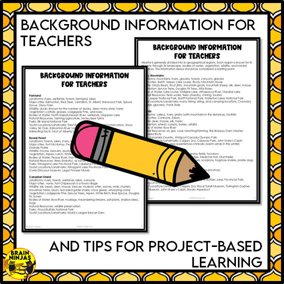 Alberta Regions Research Project Based Learning | Paper and Digital