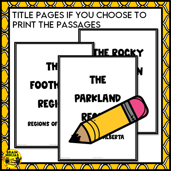 Alberta Regions Reading Passages | Paper and Digital