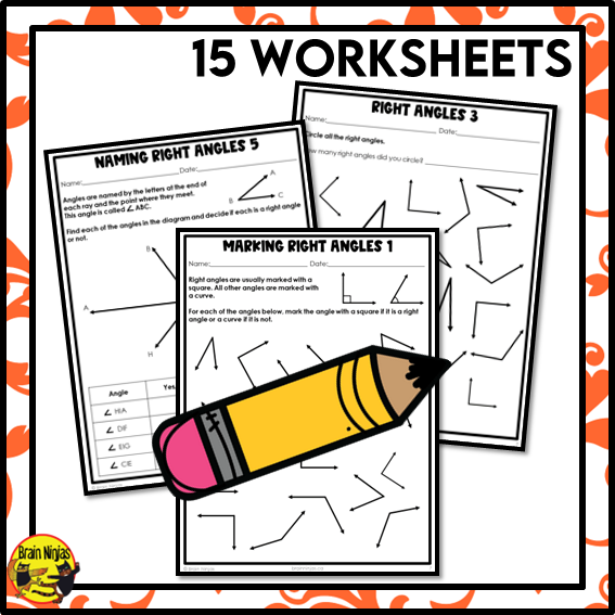 Right Angles Referents Math Worksheets | Paper
