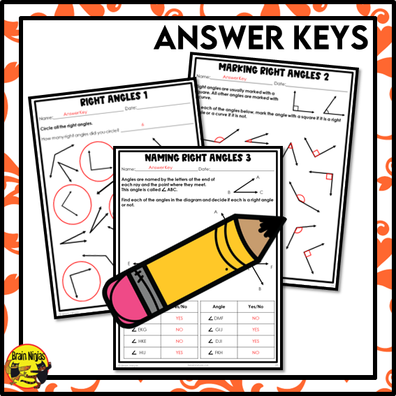 Right Angles Referents Math Worksheets | Paper