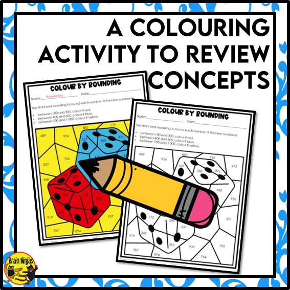 Rounding Numbers to 1 000 Math Worksheets | Paper | Grade 3